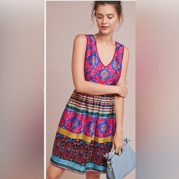 Anthropologie Dresses & Skirts - Anthropologie Paval Jain embroidered beaded dress 2 new NWT pink wedding